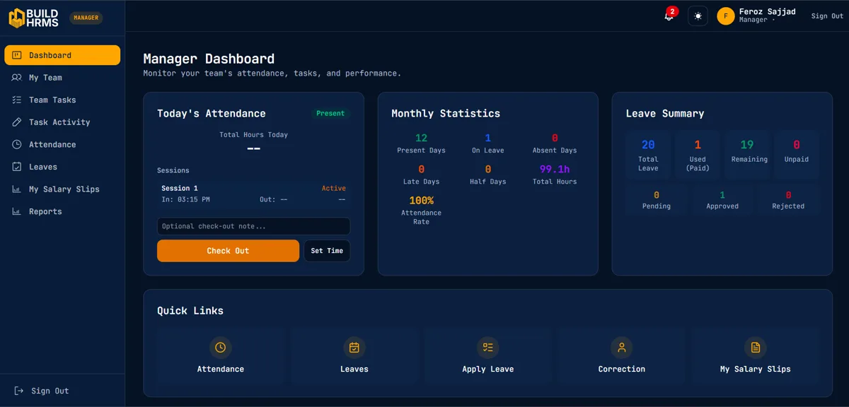Build HRMS human resources platform visual