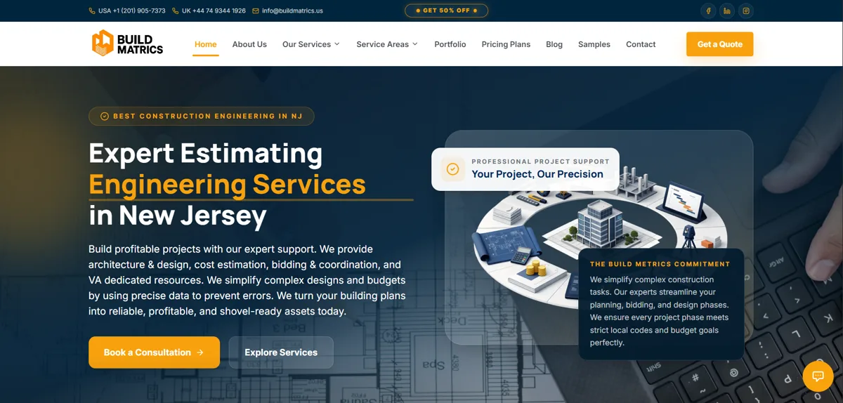 Build Matrics construction business platform visual