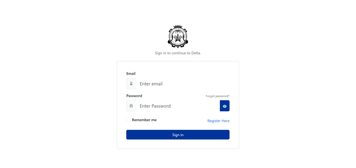 Delta App multi-campus platform interface visual