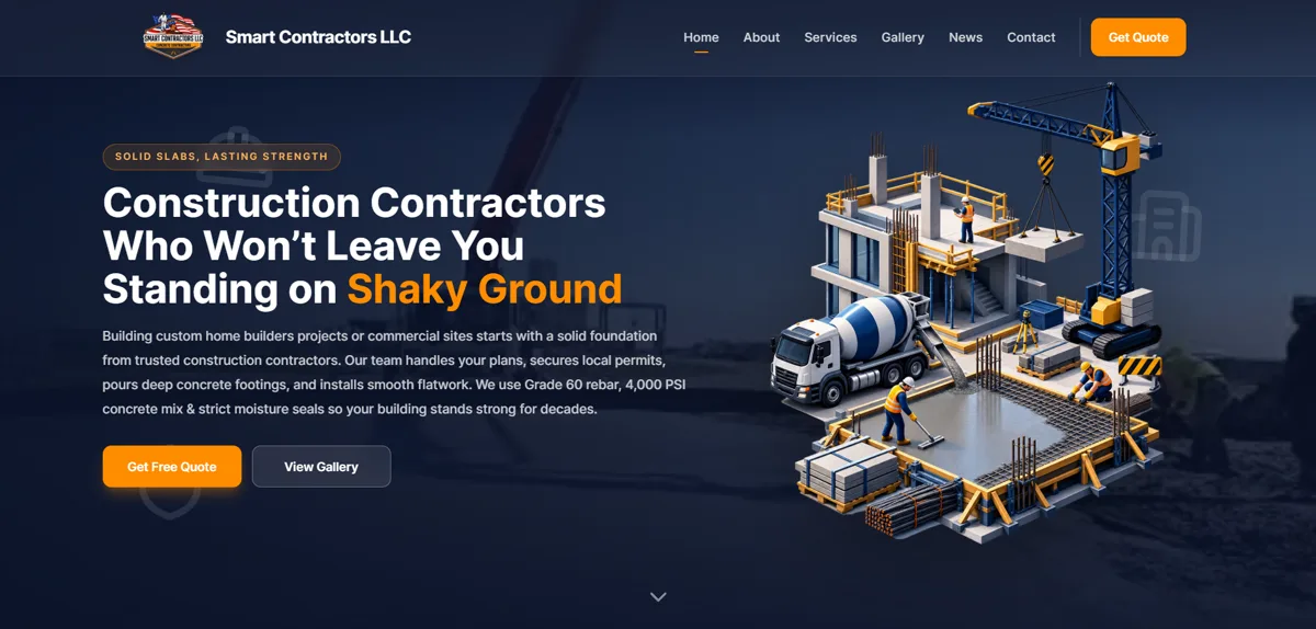 Smart Contractor LLC business website visual